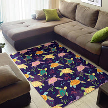 Load image into Gallery viewer, Colorful sea turtle pattern Area Rug
