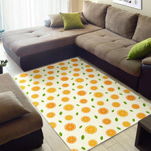 Load image into Gallery viewer, oranges leaves pattern Area Rug
