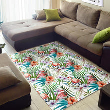 Load image into Gallery viewer, Flamingo Flower Leaves Pattern Area Rug
