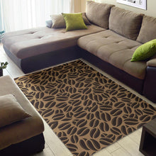 Load image into Gallery viewer, Coffee bean on brown background Area Rug
