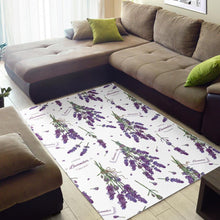 Load image into Gallery viewer, lavender flower design pattern Area Rug

