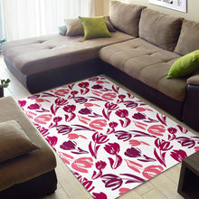 Load image into Gallery viewer, pink sketch tulip pattern Area Rug
