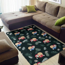 Load image into Gallery viewer, Cute sloths sleeping christmas ball santa hat pattern Area Rug
