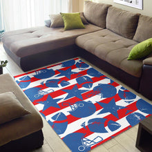 Load image into Gallery viewer, American football ball star stripes pattern Area Rug
