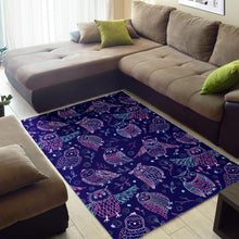 Load image into Gallery viewer, Cute owls pattern boho style ornament Area Rug
