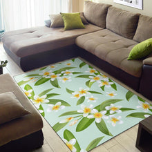 Load image into Gallery viewer, Yellow Plumeria Pattern Print Design PM024 Area Rugs
