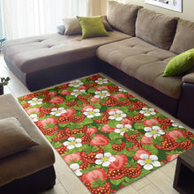 Load image into Gallery viewer, Strawberry Leaves Flower Pattern Area Rug
