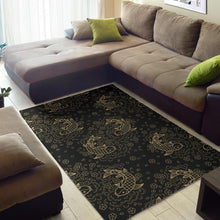 Load image into Gallery viewer, Gold Koi Fish Carp Fish Pattern Area Rug
