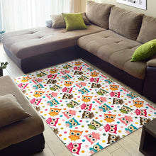 Load image into Gallery viewer, Color cute owl pattern Area Rug
