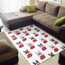 Load image into Gallery viewer, French Bulldog in Sock Pattern Area Rug
