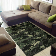 Load image into Gallery viewer, Dinosaur Camo Pattern Area Rug
