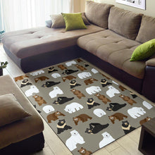 Load image into Gallery viewer, Bear Pattern Print Design BE03 Area Rugs
