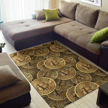 Load image into Gallery viewer, Bitcoin Pattern Print Design DO01 Area Rugs
