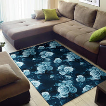 Load image into Gallery viewer, Rose Blue Pattern Print Design RO014 Area Rugs
