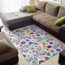 Load image into Gallery viewer, Dragonfly Color Flower Pattern Area Rug
