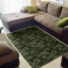 Load image into Gallery viewer, Digital Green camo camouflage pattern Area Rug
