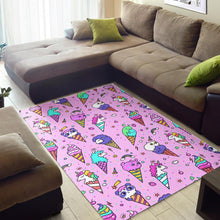 Load image into Gallery viewer, Cute ice cream cone animal pattern Area Rug
