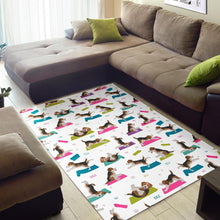 Load image into Gallery viewer, Beagle Yoga Pattern Area Rug
