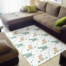 Load image into Gallery viewer, Cute Rhino pattern Area Rug
