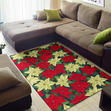 Load image into Gallery viewer, Poinsettia Pattern Print Design POT06 Area Rugs
