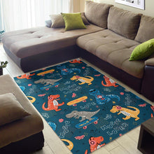 Load image into Gallery viewer, Dinosaur Music Skating Pattern Area Rug
