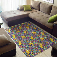 Load image into Gallery viewer, Cute yellow monkey leaves pattern Area Rug
