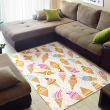 Load image into Gallery viewer, Ice Cream Cone Pattern Background Area Rug
