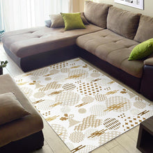 Load image into Gallery viewer, Beautiful gold japanese pattern Area Rug
