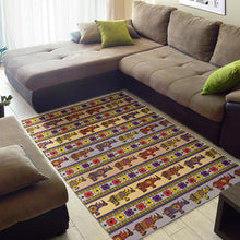 Load image into Gallery viewer, Rhino African Afro Dashiki Adinkra Kente Pattern Area Rug

