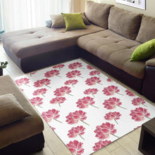Load image into Gallery viewer, Pink lotus waterlily pattern Area Rug
