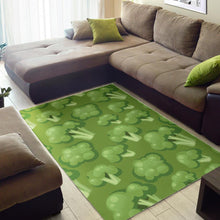 Load image into Gallery viewer, Broccoli pattern green background Area Rug
