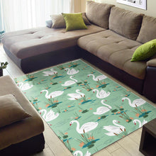 Load image into Gallery viewer, White swan lake pattern Area Rug
