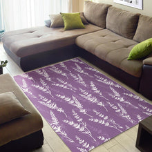 Load image into Gallery viewer, Lavender flowers purple pattern Area Rug
