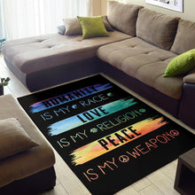 Load image into Gallery viewer, Humanity Love Peace Area Rugs
