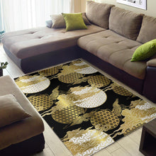 Load image into Gallery viewer, Gold Could Crane Japanese Pattern Area Rug
