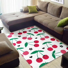 Load image into Gallery viewer, cherry pattern white background Area Rug
