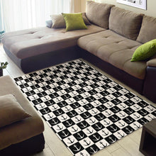 Load image into Gallery viewer, Anchor Black and White Patter Area Rug
