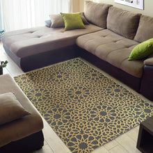 Load image into Gallery viewer, arabic star gold pattern Area Rug
