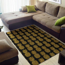 Load image into Gallery viewer, Gold Pineapple Pattern Print Design PP011 Area Rugs
