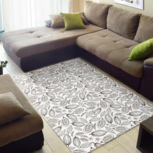 Load image into Gallery viewer, Cocoa beans leaves pattern Area Rug
