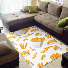 Load image into Gallery viewer, French fries white paper box pattern Area Rug
