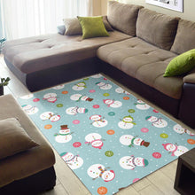 Load image into Gallery viewer, Cute snowman snowflake pattern Area Rug
