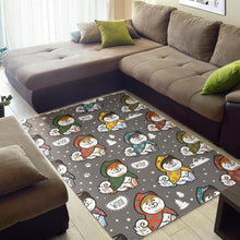 Load image into Gallery viewer, Cute Siberian Husky Raincoat Pattern Area Rug
