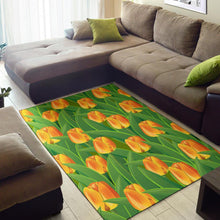 Load image into Gallery viewer, Tulip Orange Pattern Print Design TP07 Area Rugs
