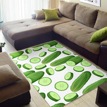 Load image into Gallery viewer, cucumber whole slices pattern Area Rug
