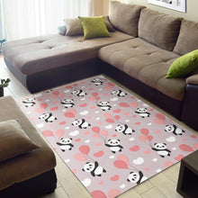 Load image into Gallery viewer, Cute panda ballon heart pattern Area Rug

