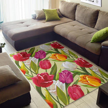 Load image into Gallery viewer, Colorful Tulip Pattern Area Rug
