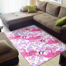 Load image into Gallery viewer, Pink flamingo flower pattern Area Rug
