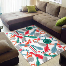 Load image into Gallery viewer, Watercolor bowling pattern Area Rug

