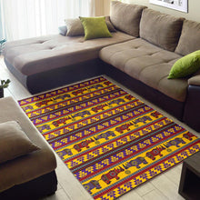Load image into Gallery viewer, Rhino African Afro Dashiki Adinkra Kente Ethnic Motifs Area Rug
